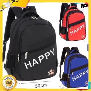 [Mẫu mới happy]Cặp Học Sinh cấp 1, 2 nam nữ Chống Gù Chống Thấm nước Siêu Nhẹ, phong cách balo Nam Nữ thời trang Cao Cấp