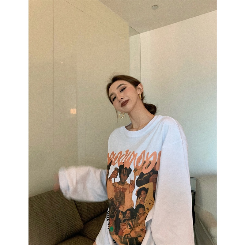 Áo Thun Chống Nắng Dáng Rộng In Họa Tiết Phong Cách Cổ Điển Thời Trang Cho Nữ | BigBuy360 - bigbuy360.vn