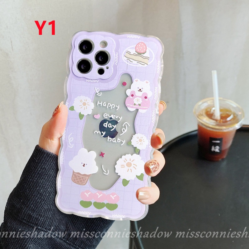 Ốp điện thoại TPU MissConnie dẻo dày dặn họa tiết gấu/ thỏ thích hợp cho IPhone 7 Plus 8Plus XS Max X XR 12 11 13 ProMax