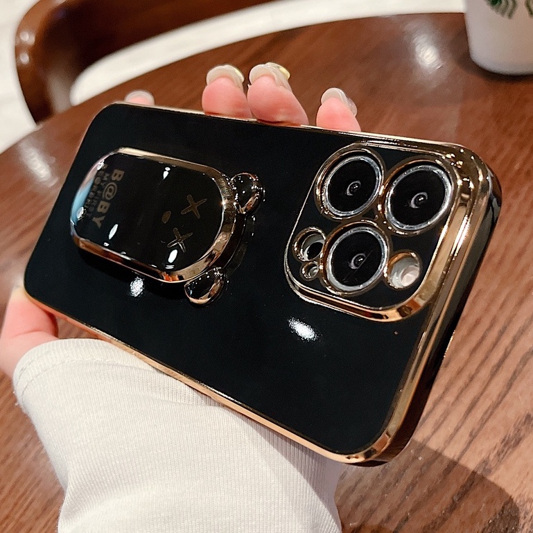 Ốp Điện Thoại Màu Laser Hình Gấu 3d Chống Sốc Cho iPhone 14 14 plus 14 pro 14 pro max