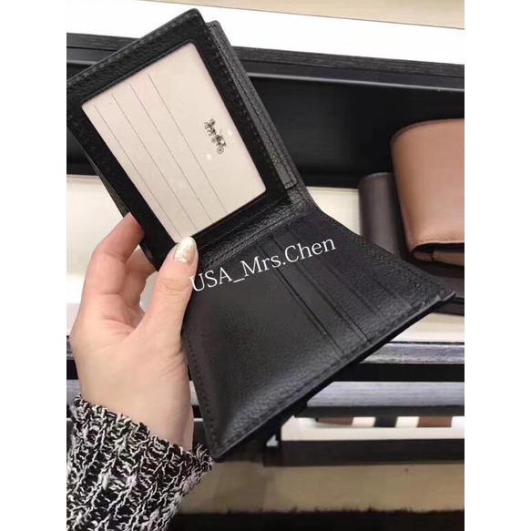 COACH  Ví Da Thật Cao Cấp Thời Trang Cho Nam