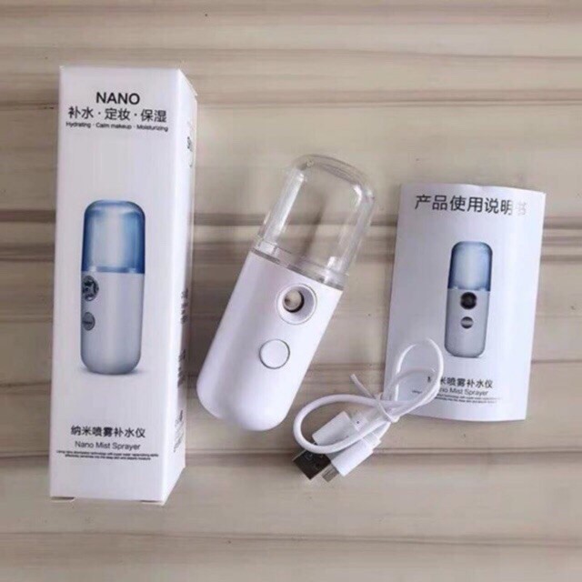 Máy xịt khoáng tạo ẩm Nano mini-Giữ ẩm da, chống lão hoá, làm mát da cấp tốc