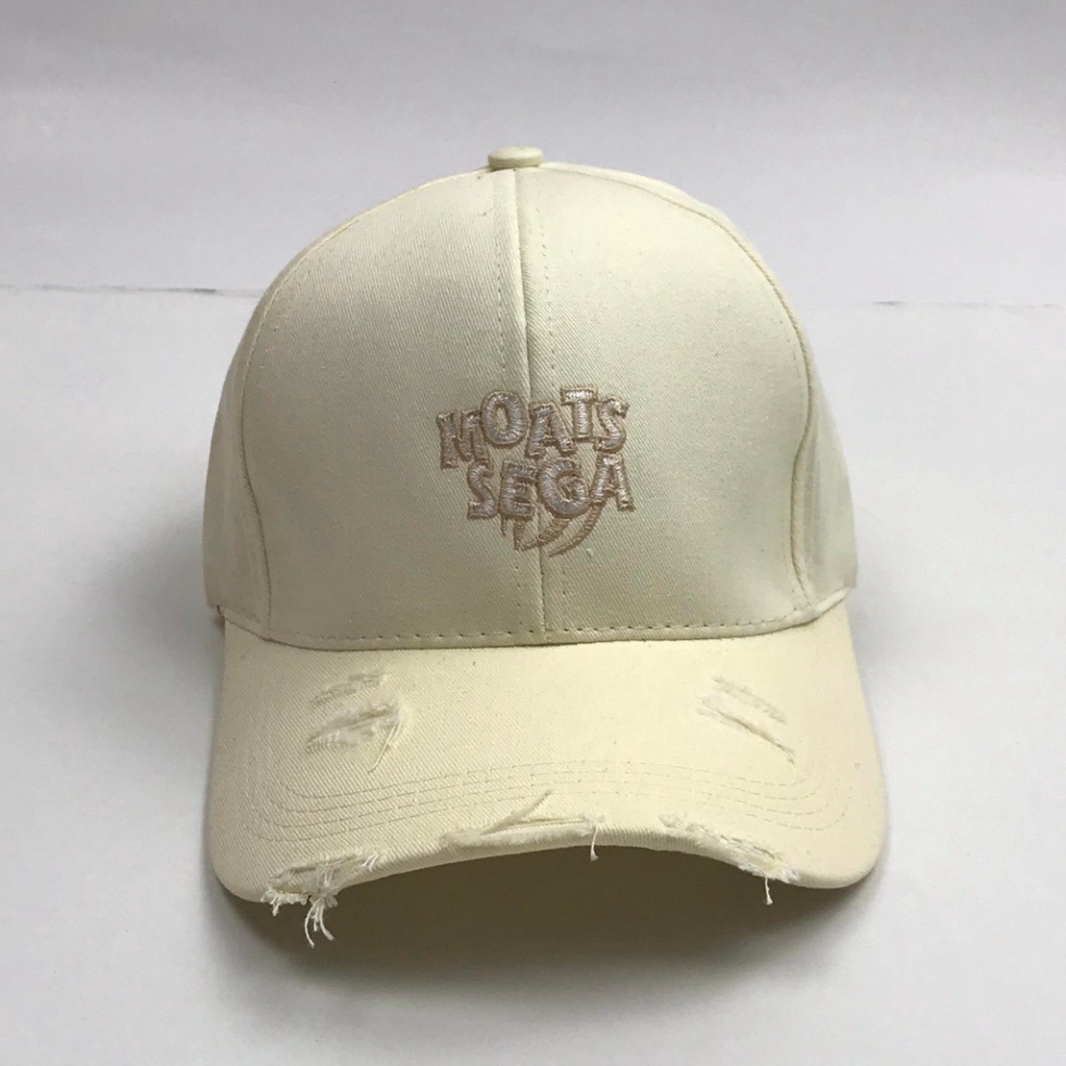 Mũ lưỡi trai thêu chữ MOATS SEGA kiểu rách tua rua Nón kết chất kaki cao cấp thời trang form unisex nam nữ K28 MN