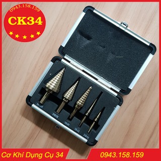 Bộ 5 mũi khoan bước tháp HSS 4 - 35mm khoan kim loại,thép,sắt,nhôm,gỗ