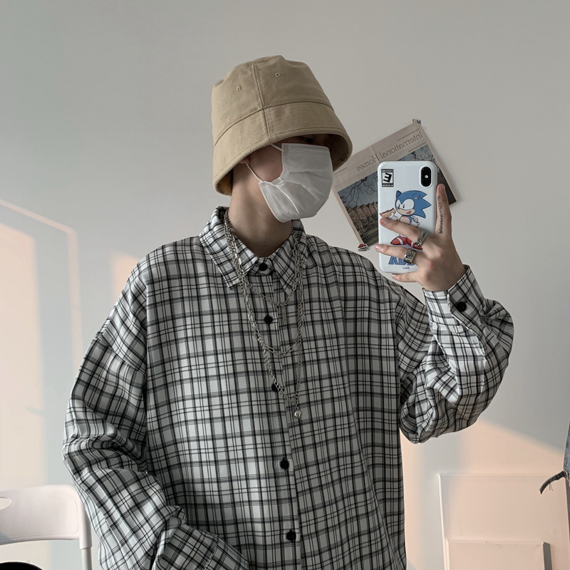 Áo sơ mi nam dài tay form rộng Kẻ Sọc 2021, áo sơ mi nam hàn quốc dài tay Unisex | BigBuy360 - bigbuy360.vn