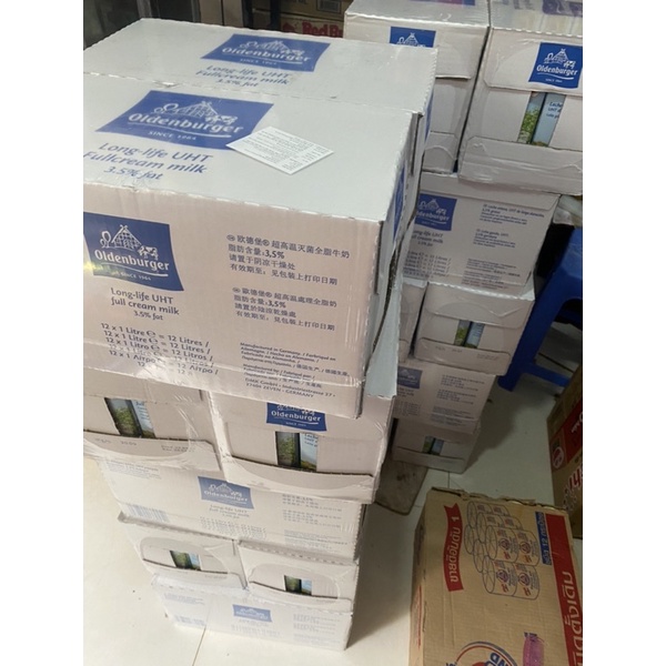 Thùng 12h sữa tươi nguyên kem Đức odenberger 1lít date 5/2024