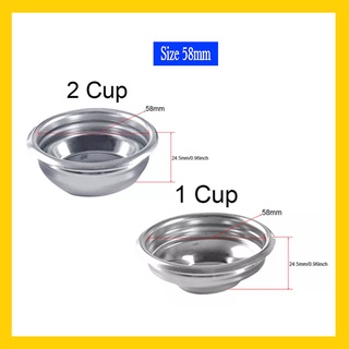 Giỏ lọc 58mm cho máy pha cà phê espresso |  (Filter Basket 58mm)