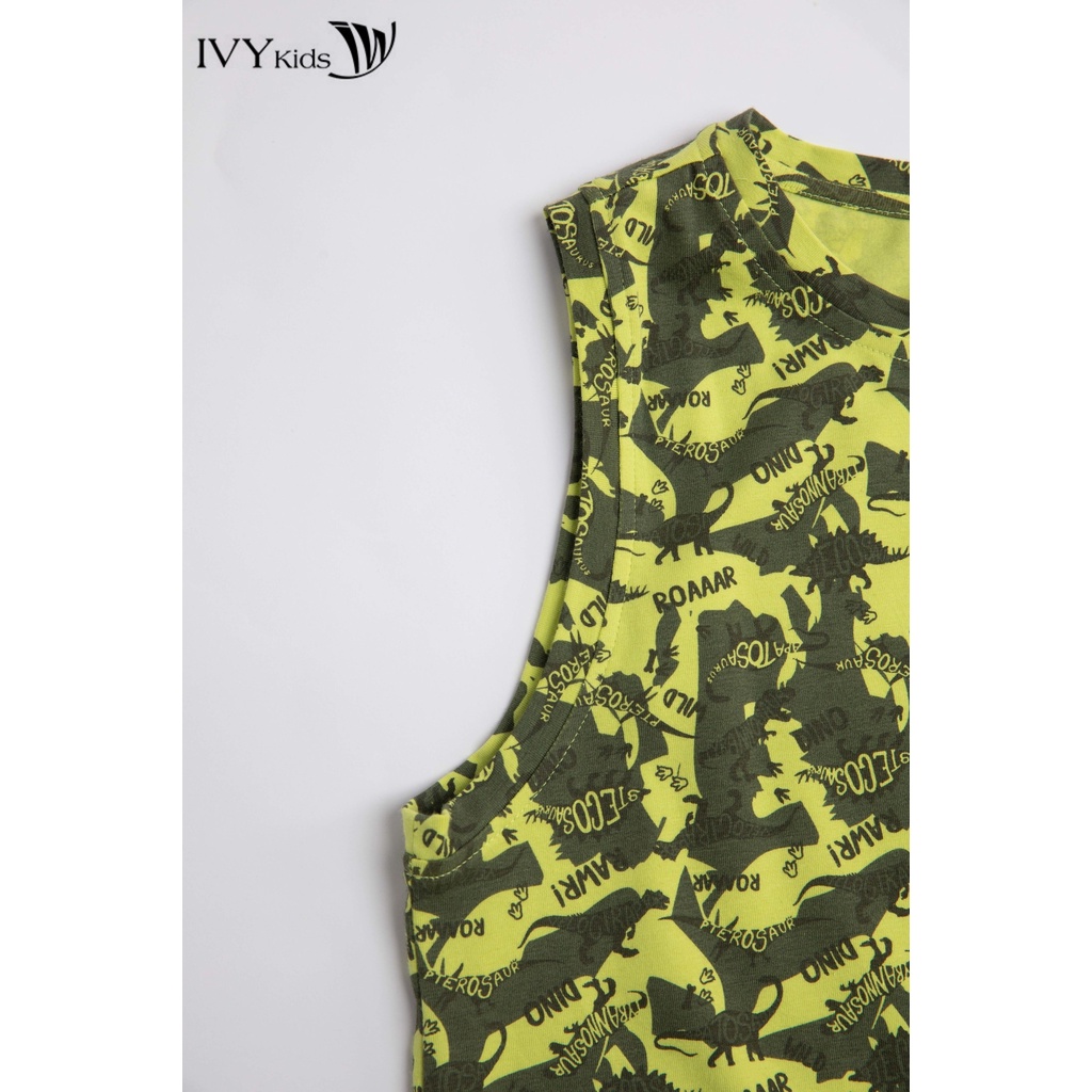 Bộ thun khủng long bé trai IVY moda MS 56K1456