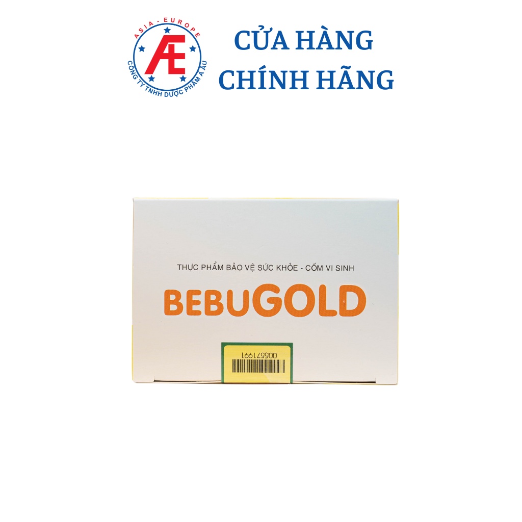 Bebugold hỗ trợ tăng cường tiêu hóa giúp ăn ngon hấp thu tốt hộp 15 gói DƯỢC PHẨM Á ÂU