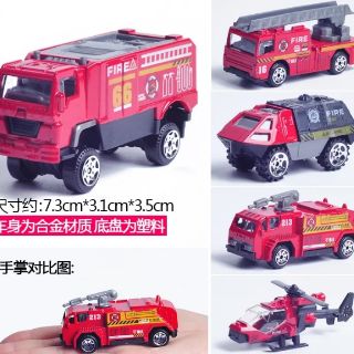 Vỉ xe sắt cứu hỏa 6 xe