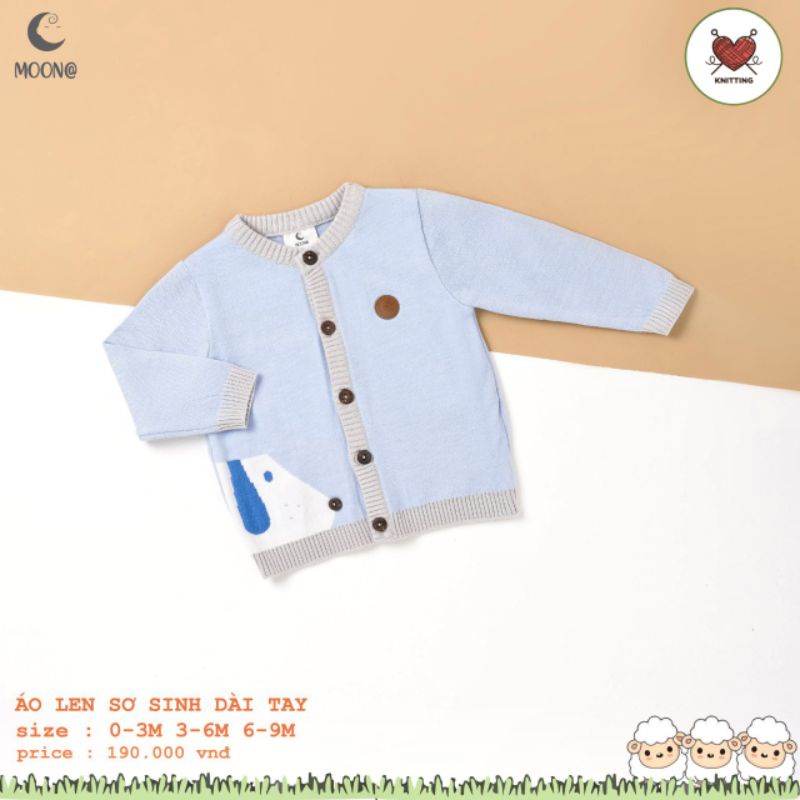 [Moon] Áo Len Dài Tay Cài Thằng MOON Mềm Mịn