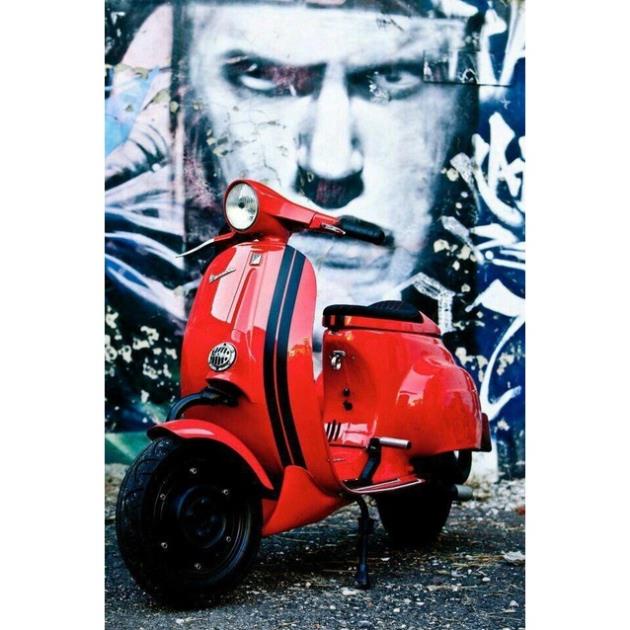 SET 25 TẤM DECAL POSTER DÁN TƯỜNG CHỦ ĐỀ VESPA CỔ TRANG TRÍ CỬA HÀNG/CAFE CỔ ĐIỂN VINTAGE