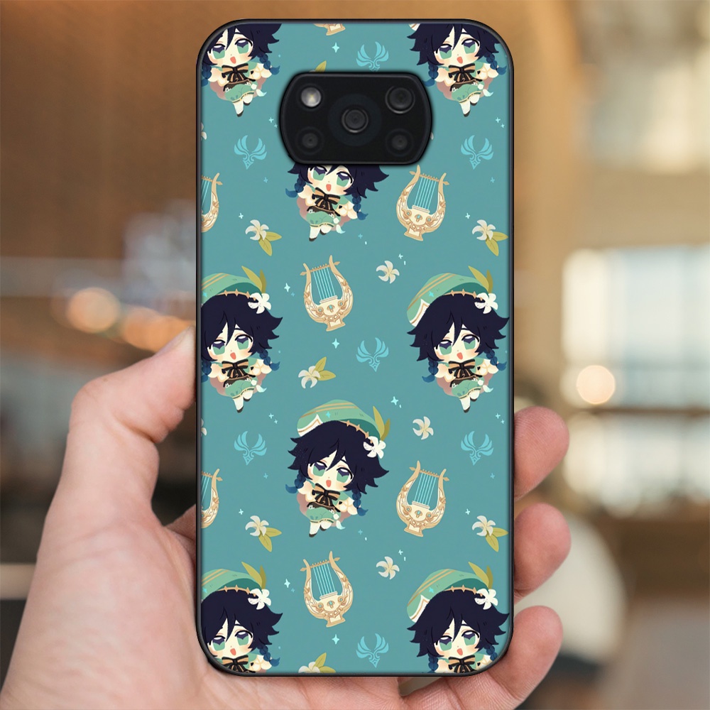 Ốp lưng Xiaomi Poco X3, Poco X3 Pro, Poco X3 NFC viền đen in hình Venti Genshin Impact