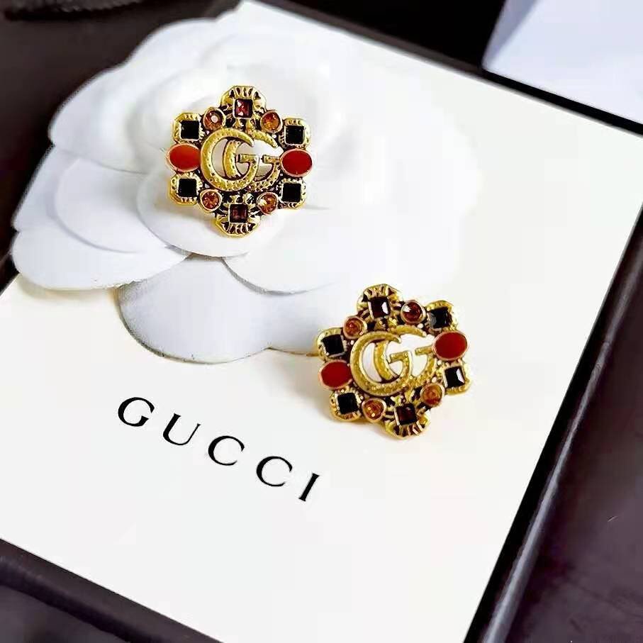 Khuyên Tai Gucci Đơn Giản Bằng Thép Titan In Logo Chữ Cái / Cá Nhân / Tinh Tế / Thanh Lịch Cho Nữ
