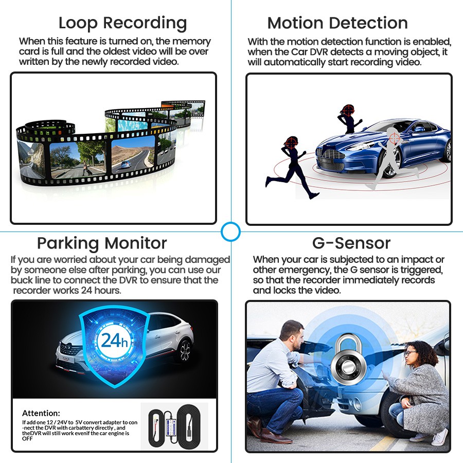 Gương Chiếu Hậu 1080P 4.3 Inch Hỗ Trợ Camera Hành Trình Cho Xe Hơi | BigBuy360 - bigbuy360.vn