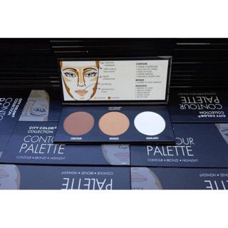 Phấn Tạo Khối City Color Collection Contour Palette 3 ô