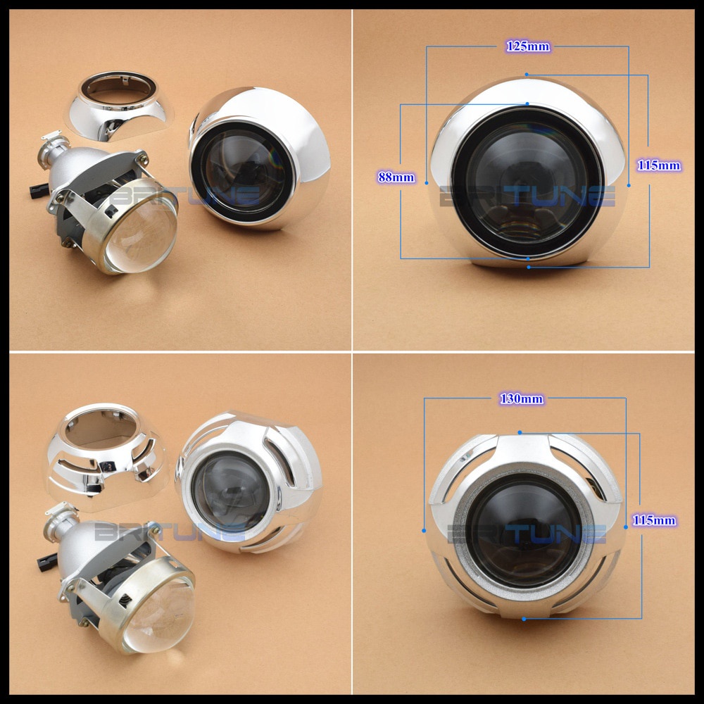 Đèn Pha LED H7 H4 Bi-xenon 3.0 inch H1 HID Bằng Kim Loại Thông Dụng Cho Xe Hơi / Xe Máy