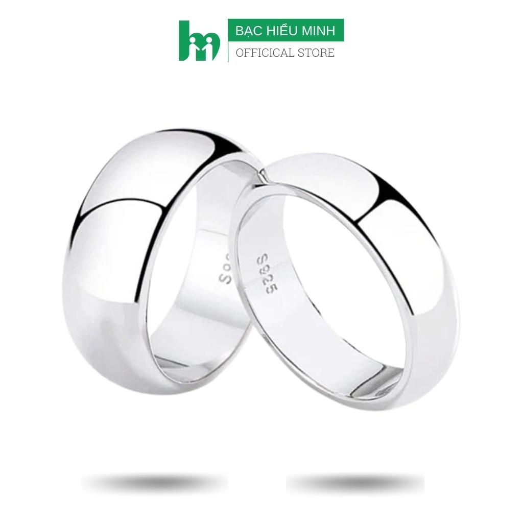 Nhẫn Đôi Bạc Hiểu Minh NC608 Loại To Bảo Hành Vĩnh Viễn