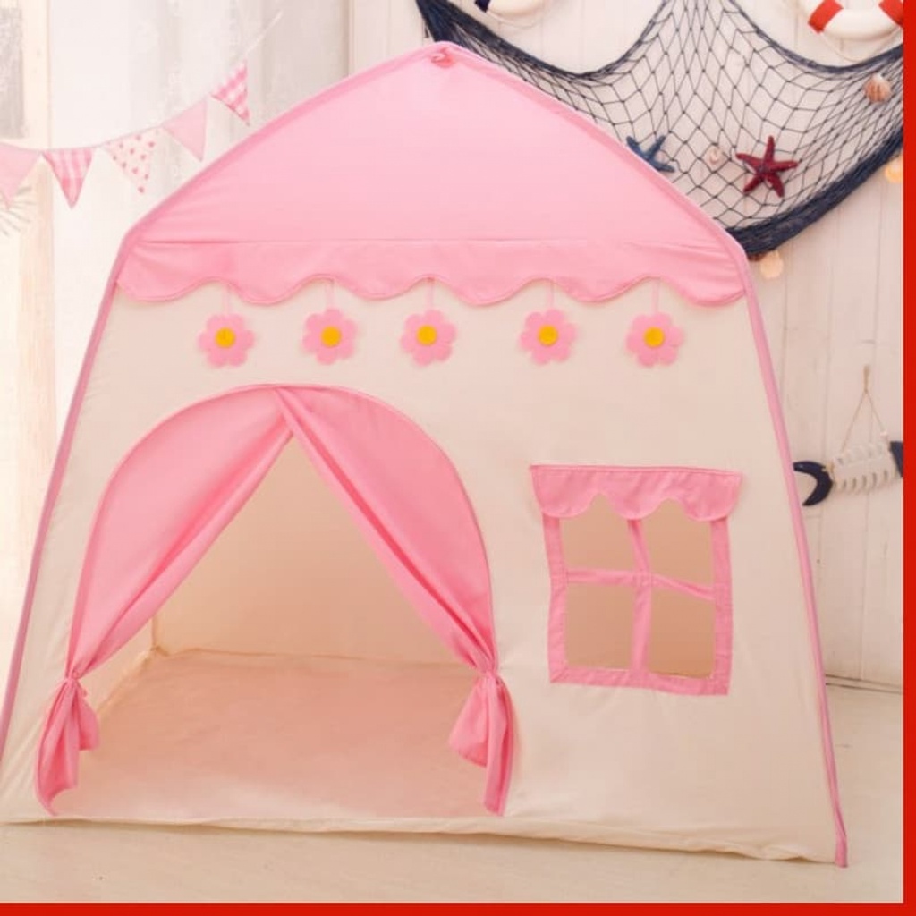 Lều cho bé, lều công chúa hoàng tử cắm trại gồm 2 màu xanh hồng loại CAO CẤP