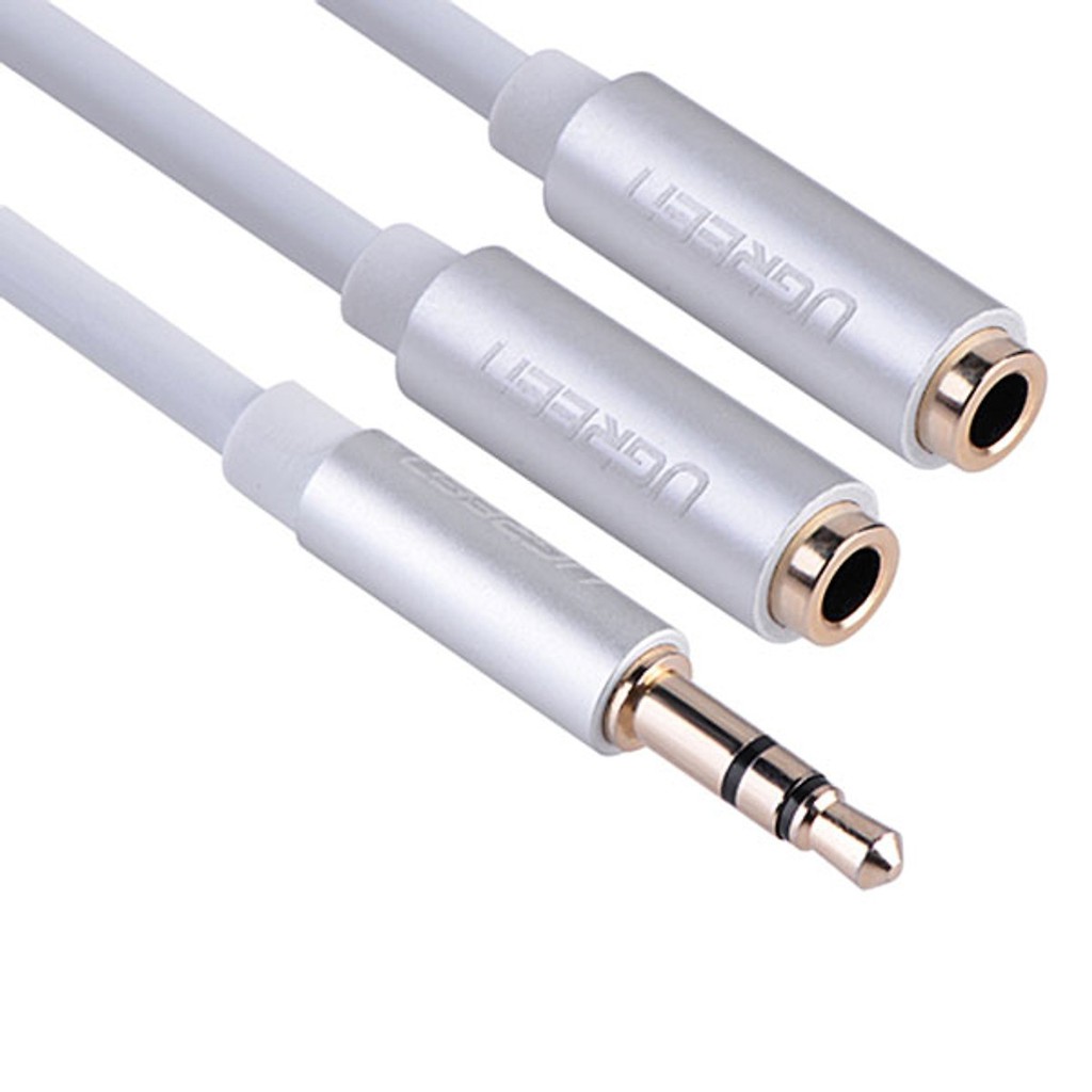 Cáp Chia 1 Audio 3.5mm Ra 2 Cổng Audio 3.5mm (âm) Ugreen 10780 - Hàng Chính Hãng