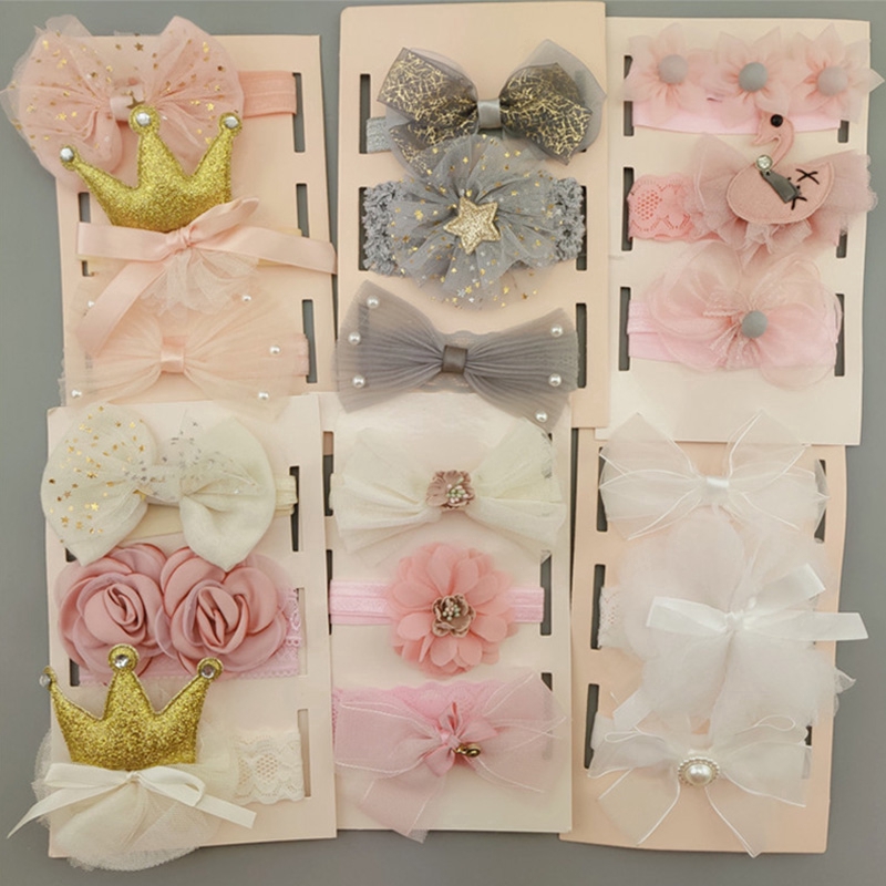 Set 3 Băng Đô Hoa Nơ Xinh Xắn Dành Cho Bé Gái
