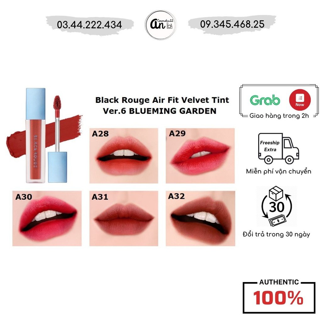 Son Black Rouge Air Fit Velvet Tint Ver 6 Blueming Garden