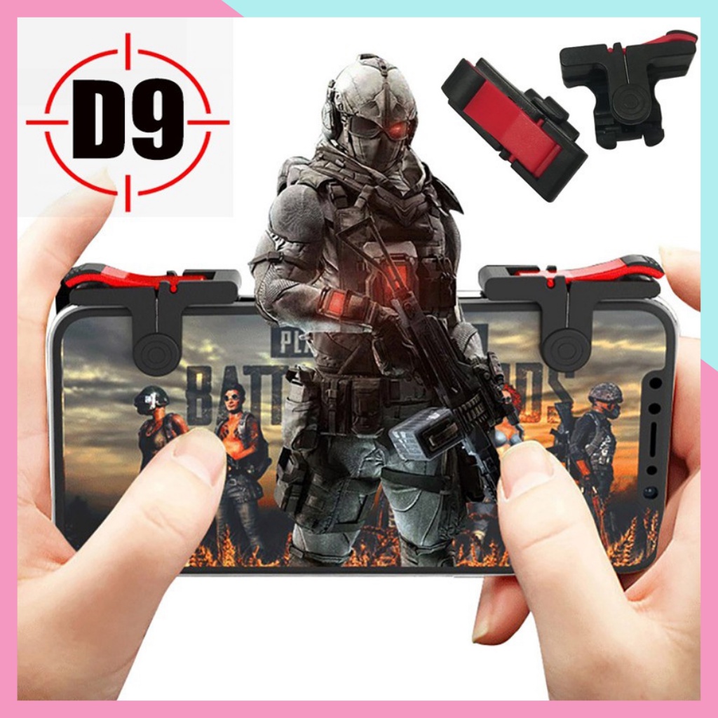 Nút Bấm Chơi GAME Cơ D9, Bộ 2 Nút Cơ Chơi GAME Có Thể Chơi PUBG, Free Fire, Game Bắn Súng Trên Điện Thoại Android IOS