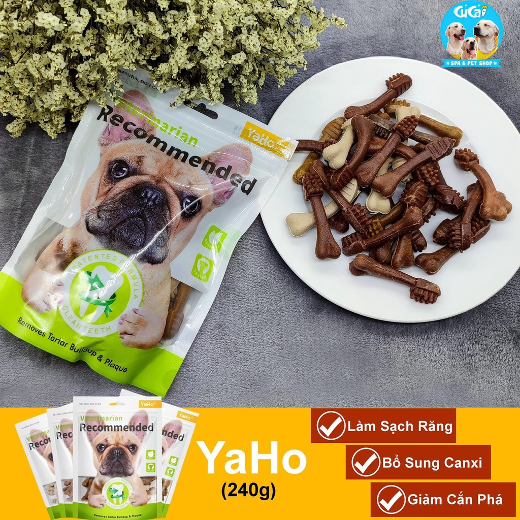 Xương gặm bàn chải Yaho làm sạch răng cho chó, xương cho cún gặm giúp bổ sung canxi Củ Cải Pet Shop
