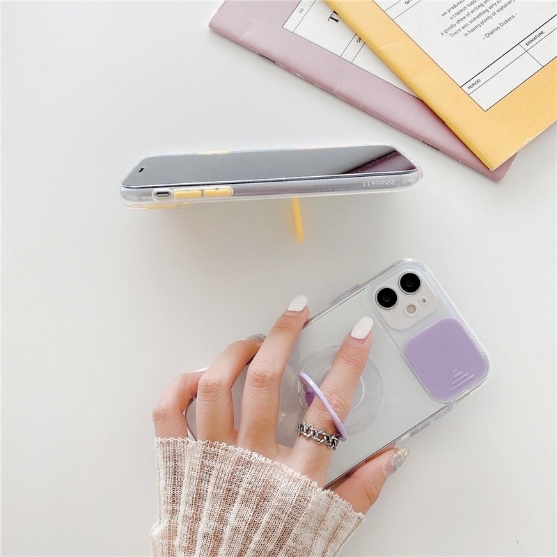 Ốp lưng Galaxy S21 FE, S21, S21 Plus, S21 Ultra nhựa dẻo trong có vòng nhẫn