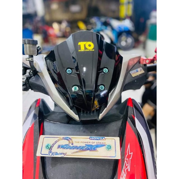 Ốc Gr5 đầu dù 5ly15 lục bảo&amp; xanh tím