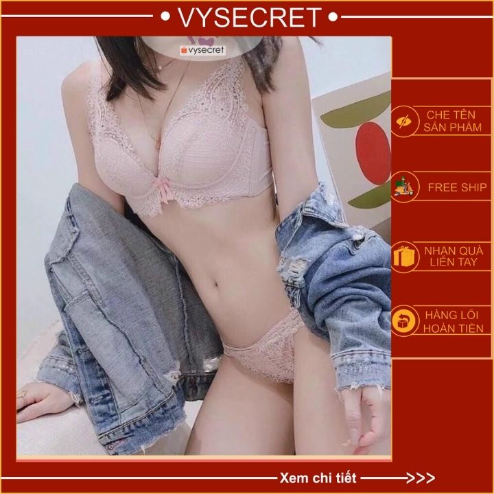 BỘ ĐỒ LÓT SIÊU NÂNG NGỰC 💥kèm quà tặng💥áo ngực chất cao su non thông hơi tạo khe,lên phom siêu đỉnh.