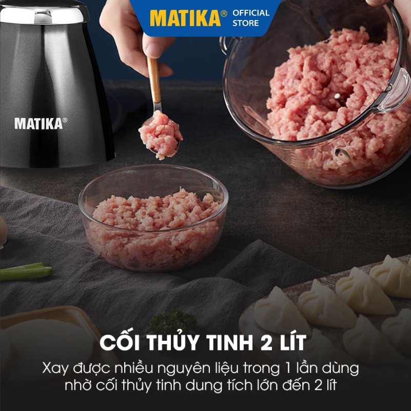 Máy Xay Thịt MATIKA 2L Cối Thủy Tinh MTK3220