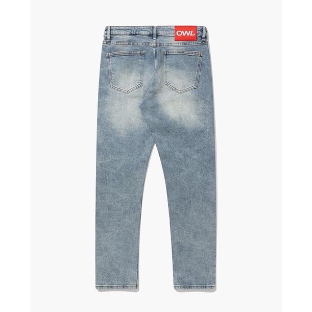 OWL BRAND® BASIC SLIM JEANS - Quần jeans dài ống suông / Xanh
