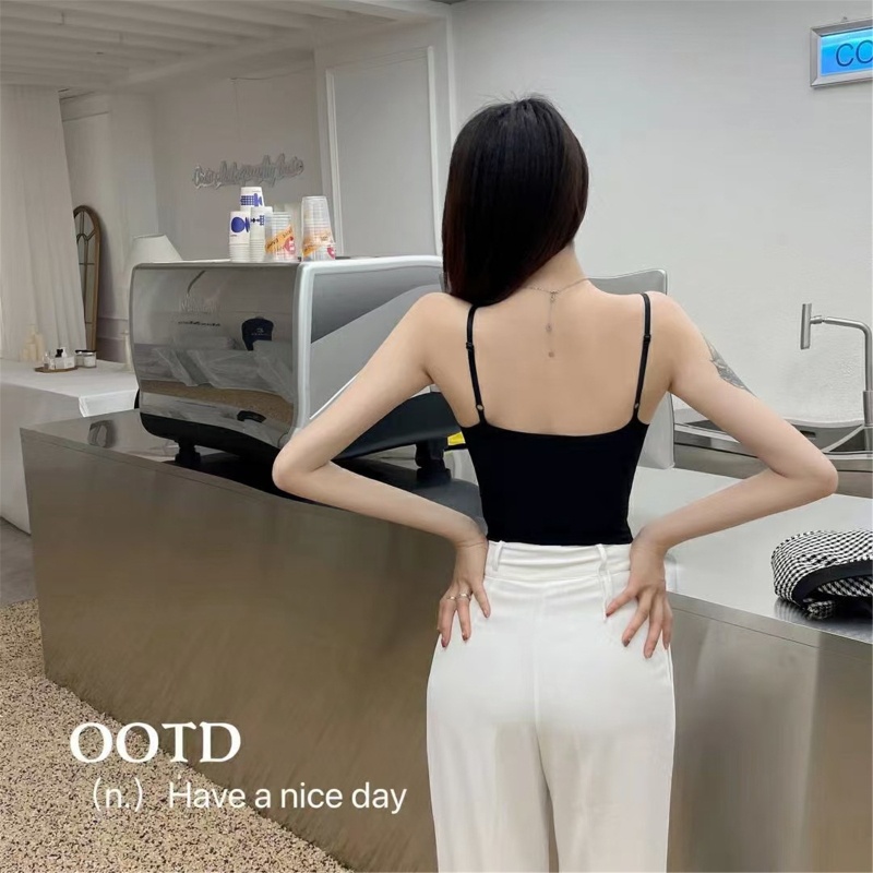 Brroa Áo Ngực Thể Thao Hai Dây Màu Trơn Gợi Cảm Cho Nữ