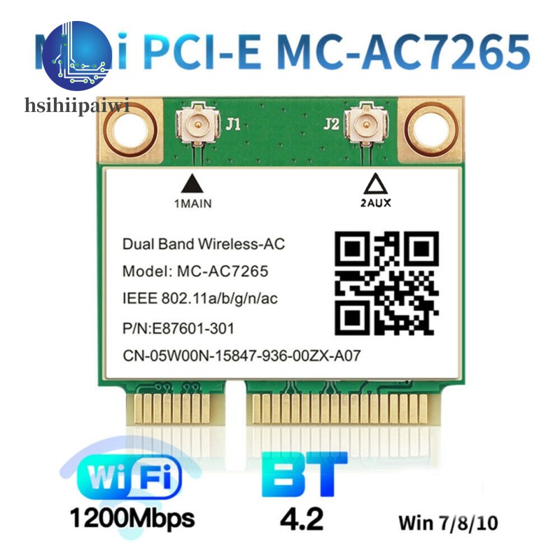 Card Wifi Card Mc-Ac7265 Pci-E Bluetooth 4.2 Cho Win7 Win 8 Win 10 | BigBuy360 - bigbuy360.vn