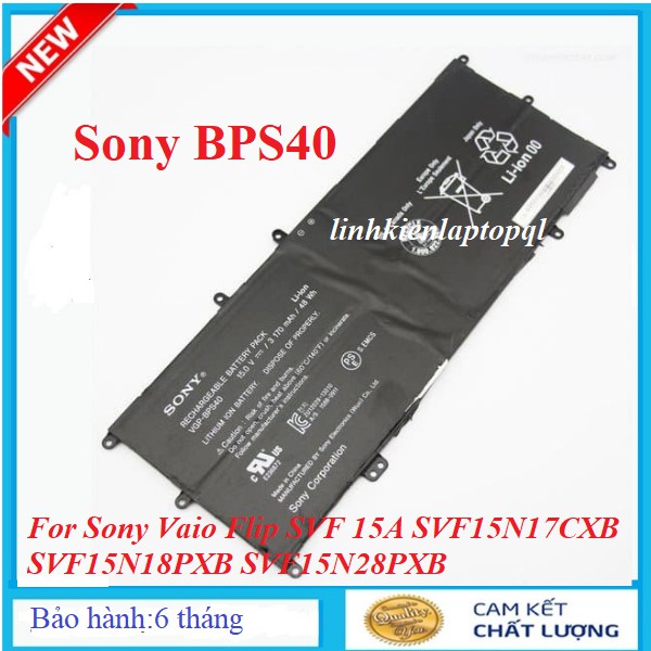 Pin Laptop Sony BPS40 - Sony Vaio Flip SVF 15A SVF15N17CXB SVF15N18PXB SVF15N28PXB - HÀNG NHẬP KHẨU