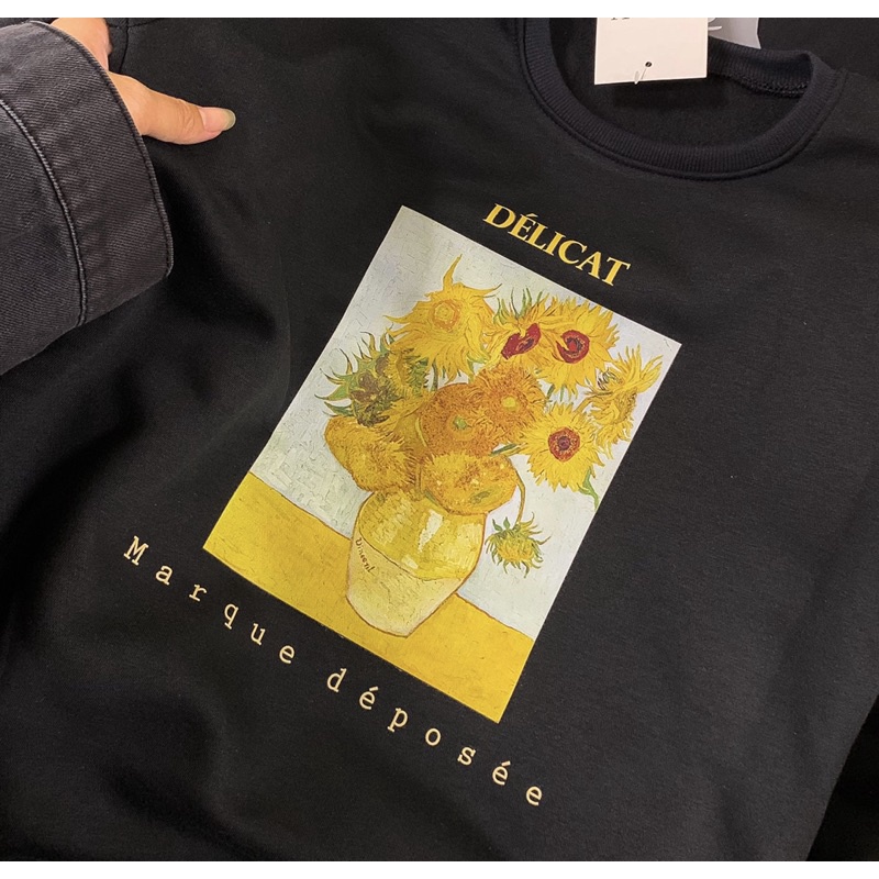 Áo sweater Hoa hướng dương vàng Vincent VanGogh