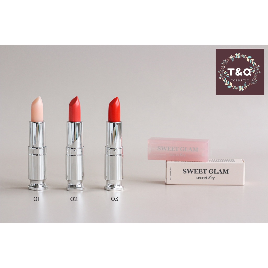 Son Secret Key Sweet Glam Tint Glow - Son dưỡng Sweet Glam có màu