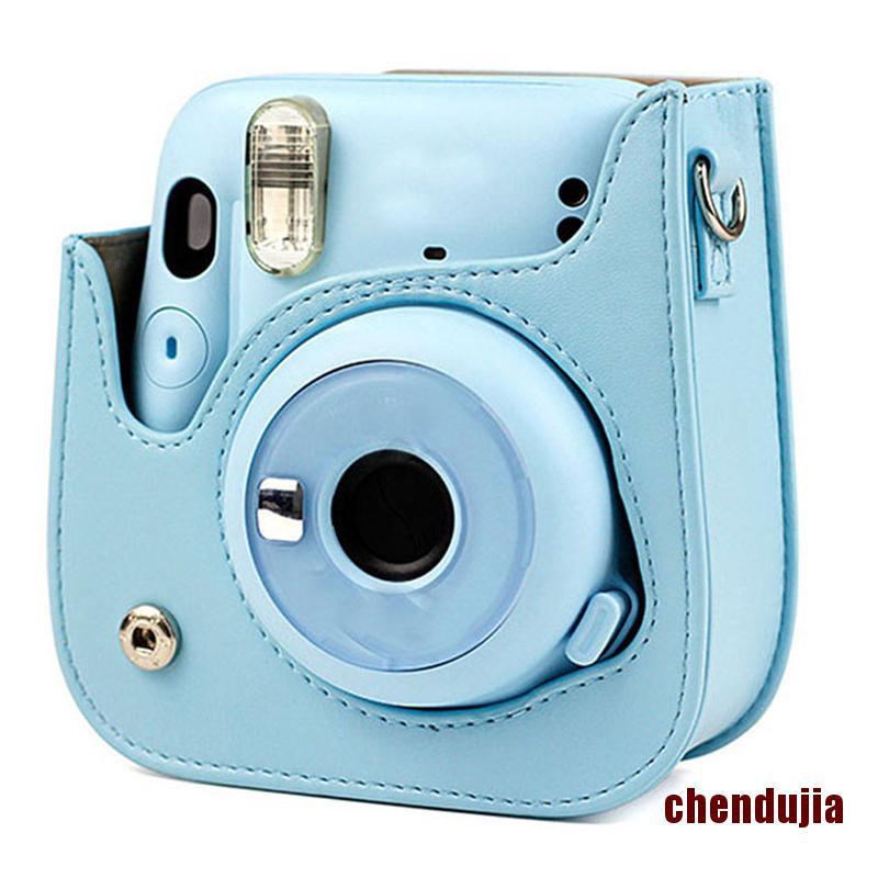 Túi Đựng Máy Ảnh Chenjia Bằng Da Pu Kèm Dây Đeo Vai Tiện Dụng Cho Instax