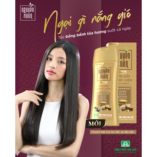 Dầu gội dược liệu Nguyên Xuân Bồng bềnh 200ml - Ngát hương hoa, phù hợp cho da đầu dầu.