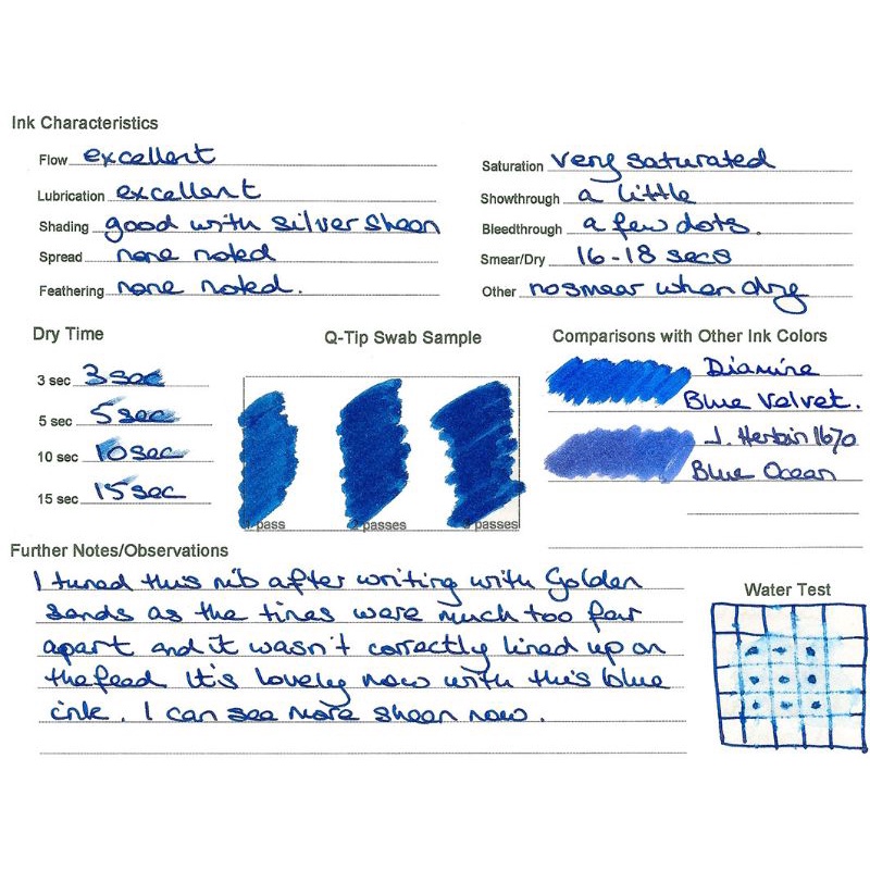 Mực bút máy Diamine Shimmering - Blue Pearl - Lọ 50ml