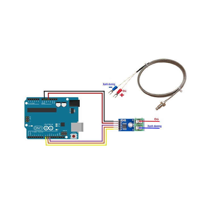 Đầu Dò Cảm Biến Nhiệt Độ K WRNT-01 Đầu Cài