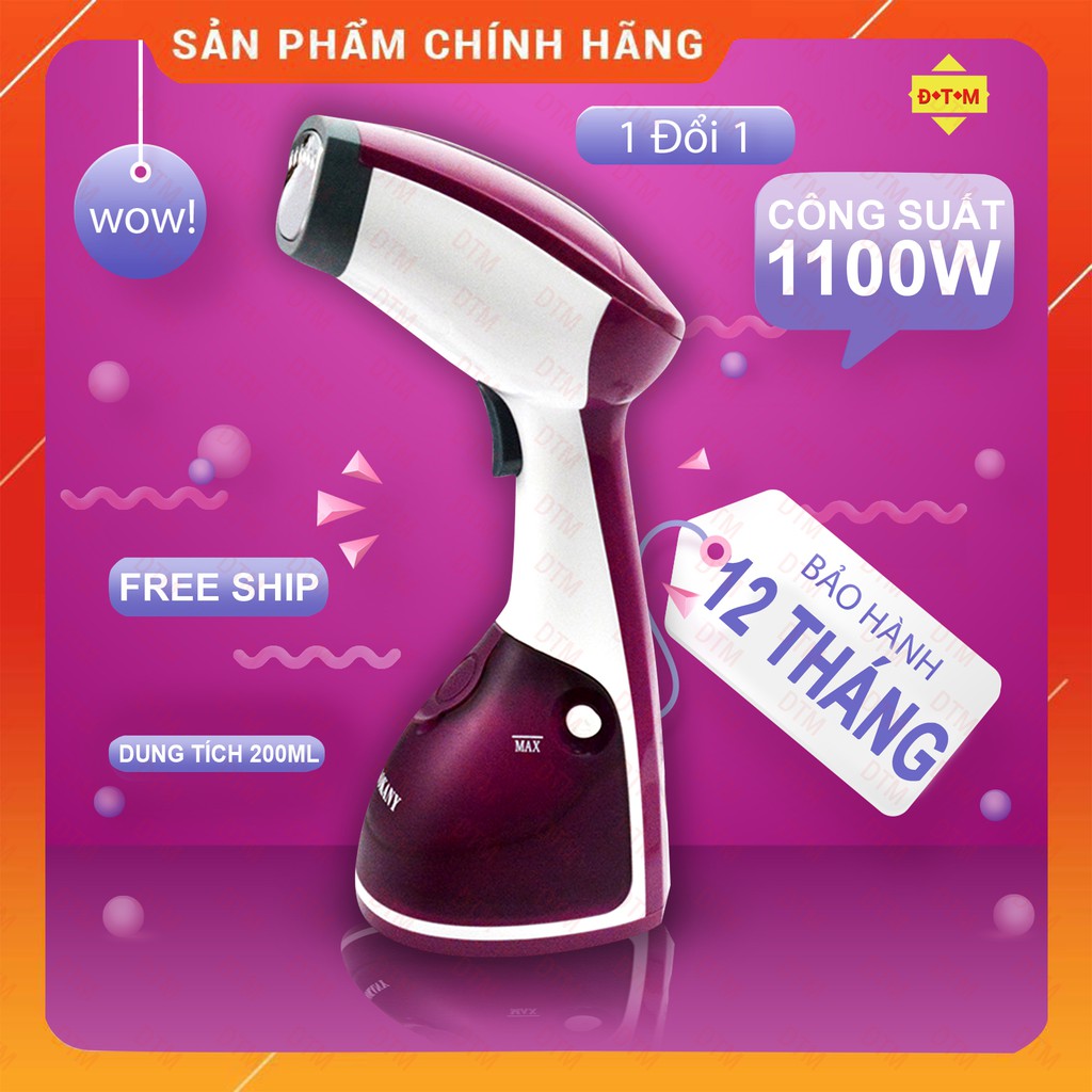 Bàn Là Hơi Nước Cầm Tay SOKANY Đứng DF-019, Bàn Ủi Hơi Nước Mini Công Suất 1100W, Nhỏ Gọn [Là Siêu Nhanh Siêu Tiện Lợi]