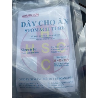Dây cho ăn, dây xông, dây thông dạ dày Stomach Tube FGM 6Fr