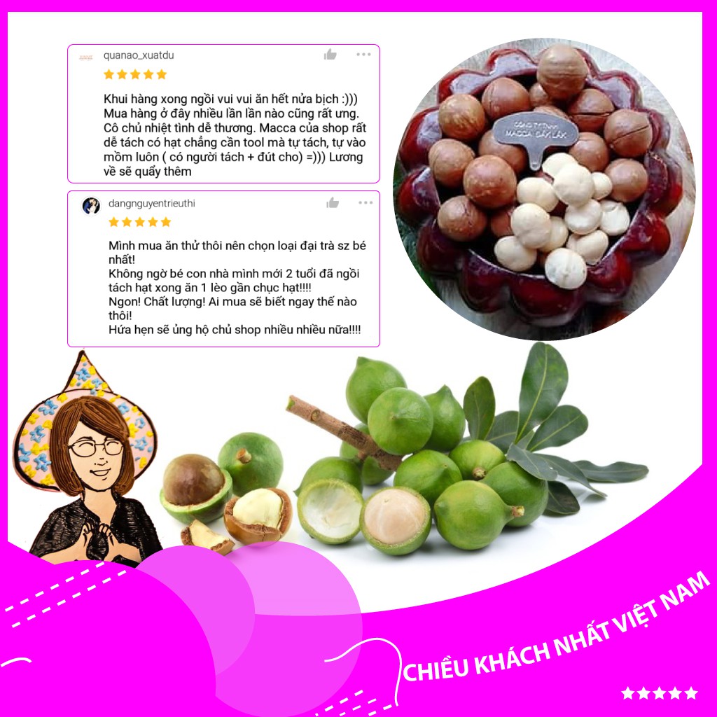 Hạt Macca 3kg loại 1 (Macadamia) Đắc Lắc hàng đại trà