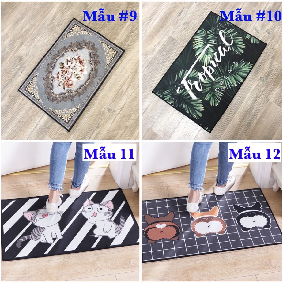 [FREESHIP❤️] THẢM LAU CHÂN 3D CHỐNG TRƠN TRƯỢT 40x60CM