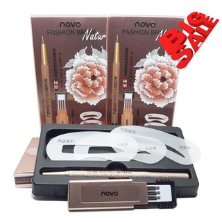 Dụng Cụ Vẽ Chân Mày Ngang, Bộ Kẻ Mày Novo, Tặng Khung Kẻ Mày, Trợ Thủ Phái Đẹp Mẫu 137