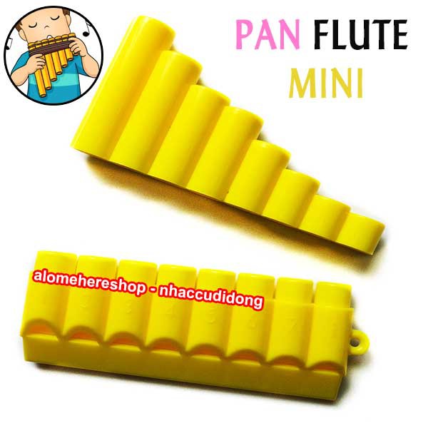 Sáo Ống Pan Flute Mini 8 Lỗ  Màu Vàng Siêu Kute