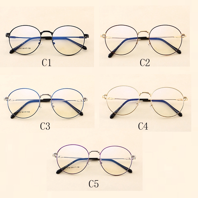 Kính mát gọng kim loại tròn kiểu dáng retro thời trang cho nam / nữ