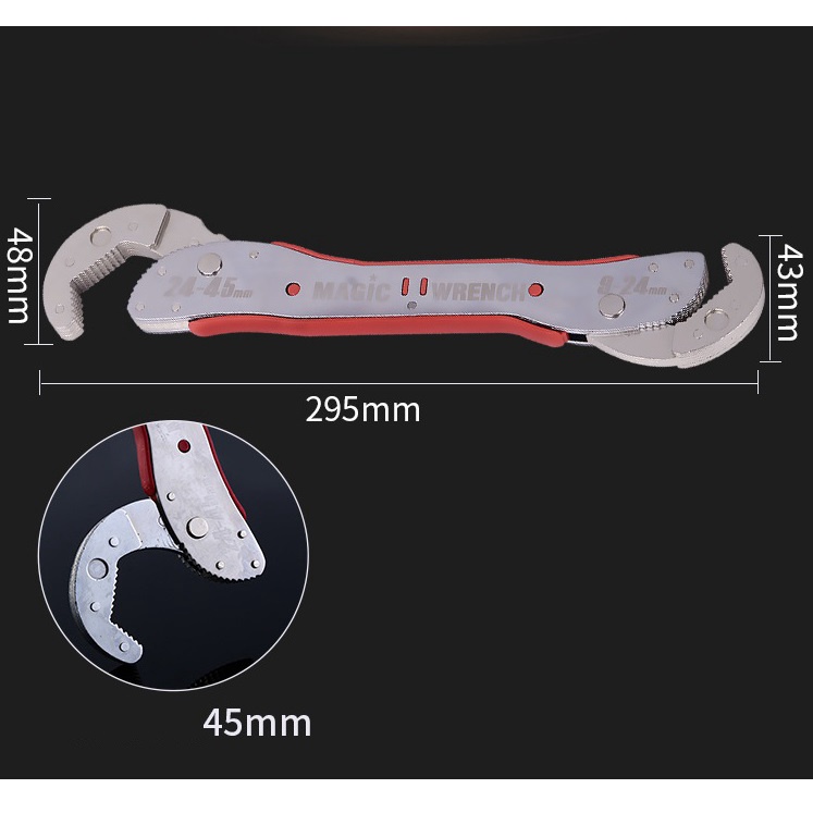 Cờ Lê Mỏ Lết Thông Minh Đa Năng Magic Wrench Hàn Quốc Mở Được Nhiều Loại Ốc